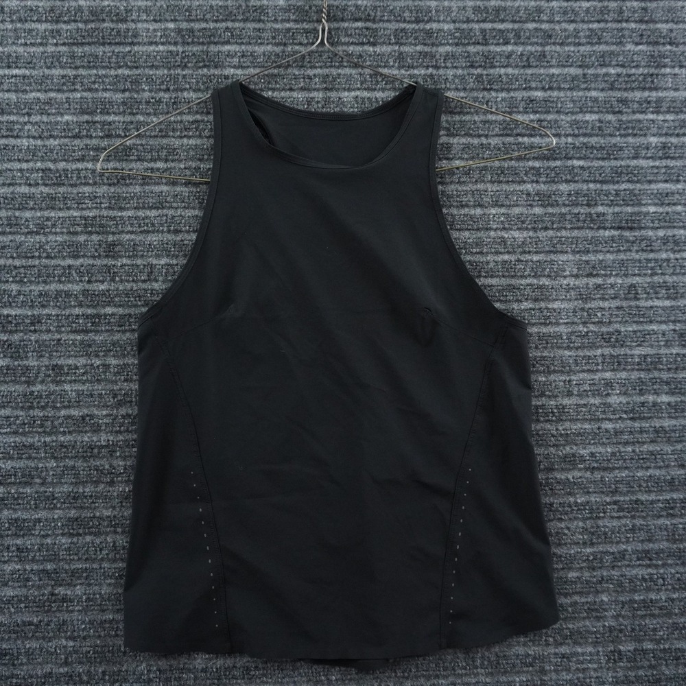 Lululemon Racerback Tank Top Womens Size 4 Black High Neck Laser Cut Vent